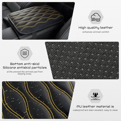 Amiss Auto Center Console Pad, Universal Waterproof Armrest Seat Box Cover - Image 3