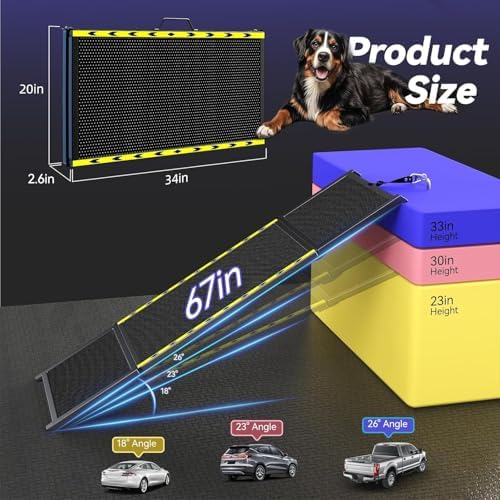 Pawaboo 67" L & 20" W Longest Dog Ramp - Image 5