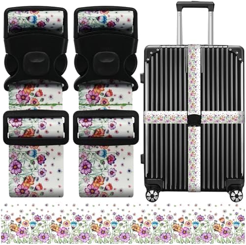 Luggage Straps for Suitcases, Travel Adjustable Belt by ZHOMA