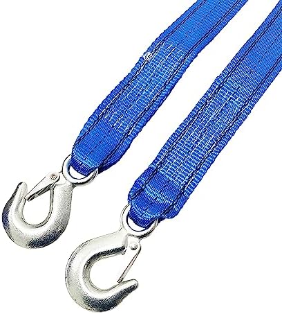 HFS Heavy-Duty Tow Strap with Hooks | 10, 000-Pound Capacity | Woven Polyester - Image 4