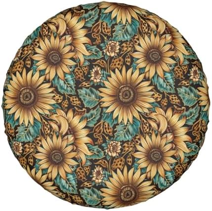Sunflower Aztec Tire Covers Boho Leopard Heavy Duty Wheel Protectors - Image 7