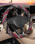 SEG Direct Boho Steering Wheel Cover, Baja Blanket Cloth, Coarse Flax by SEGDirect
