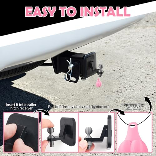 Funny Mini Trailer Hitch Ball Cover, Novelty Humorous Mini Hitch Ball Joke Tiny - Image 5