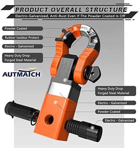 AUTMATCH Hitch Tightener Anti-Rattle Clamp - Image 2