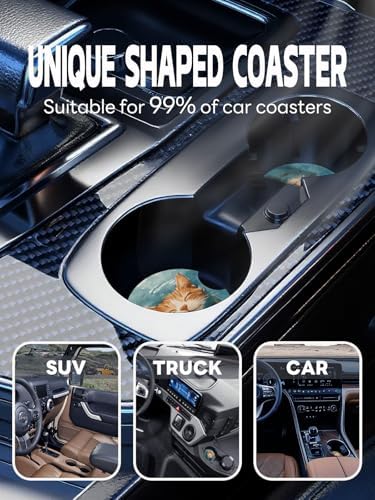 WOCOCN Car Coasters, Cup Holder Coasters - Image 6