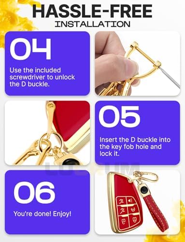 Lucrum Compatible with Chevy, Buick Key Fob Cover & Keychain - Image 7