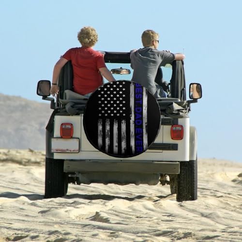 Generic Vintage Best Dad Ever American Flag Tire Covers, Dust-Proof - Image 6