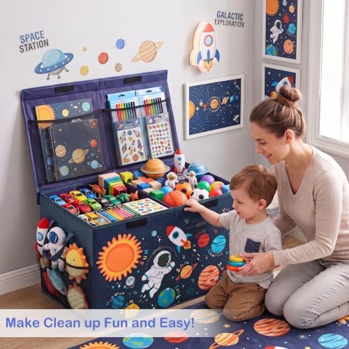 Toy Box with Adjustable Divider Large Toy Chest Storage - Image 4