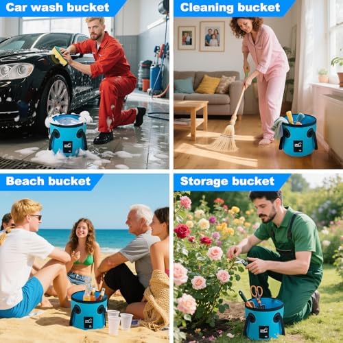 Car Wash Bucket 3.2 Gallon, Collapsible Bucket - Image 6