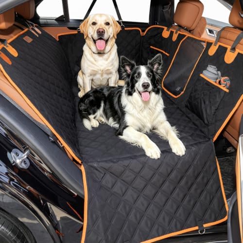 Hard Bottom Car Seat Cover for Dogs, Back Seat Extender for Car by VivaSniff