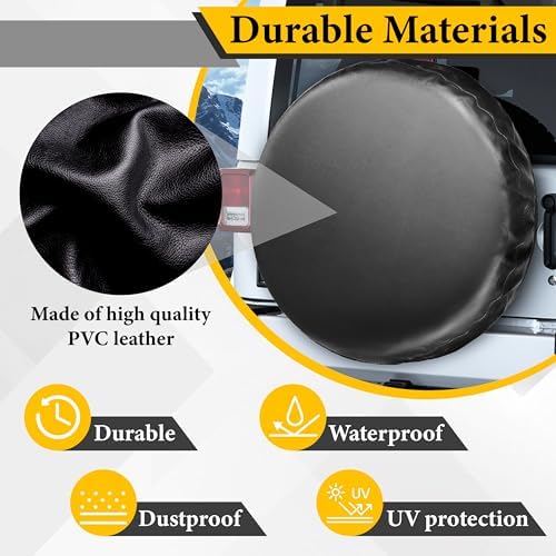 BFXM Spare Tire Cover, Fits Entire Tire Diameters 31.5-32.7 Inch - Image 3