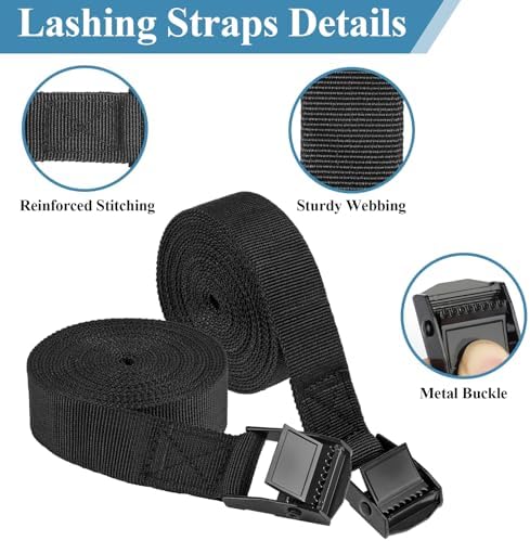 PEASUG Tie Down Straps, 4 Pack Lashing Straps - Image 3