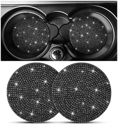 Osilly 2PCS 2.75 Inch Rhinestone Cup Holder Coasters by Osilly