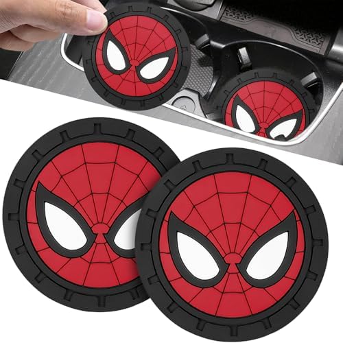Cup Holder Insert Coaster for Marvel Spiderman Fans, Anti Slip Car Cup Coaster by Tuzinano