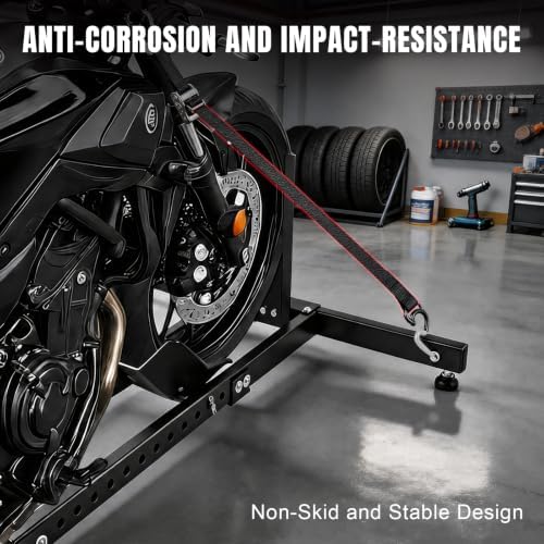Jack Boss 1800lbs Motorcycle Wheel Chock Stand, Wide Range 2.36" to 5.5" - Image 2