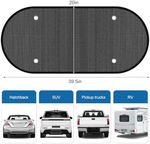 Car Rear Window Sunshade, Foldable Auto Back Window Sun Shade Cover - Image 2