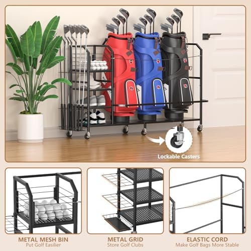 Extra Large Golf Bag Storage Organizer - Image 4