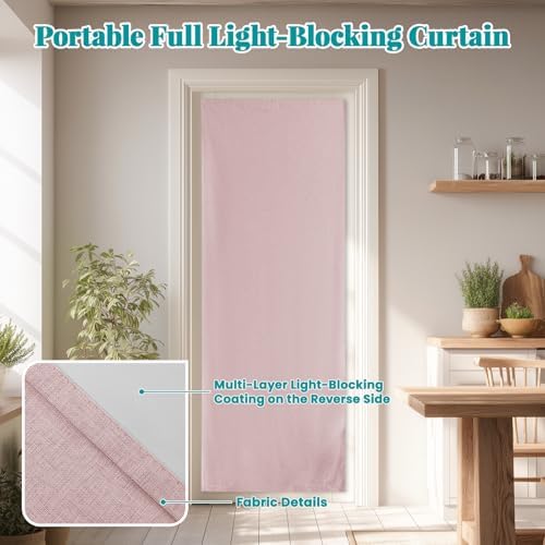 100% Blackout French Door Curtain- Privacy Thermal Insulated Door Window Curtain - Image 6