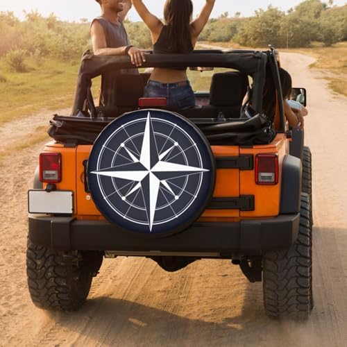 Wind Rose Spare Tire Cover Dust-Proof Wheel Tire Cover Fit Trailer, SUV and - Image 4