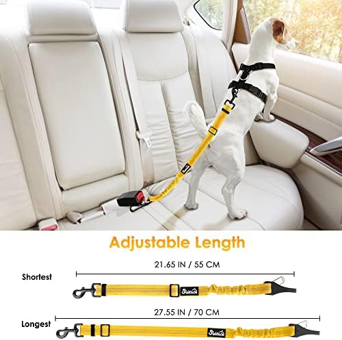 SlowTon Dog Harness, Adjustable Dog Seatbelt, 2 in 1 Latch Bar Attachment - Image 6