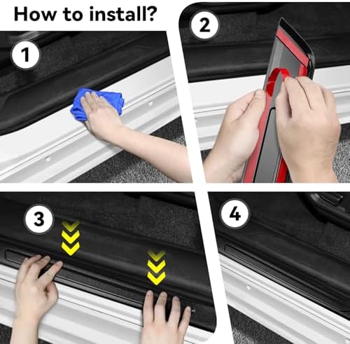 4PCS Door Sill Protector Compatible - Image 4