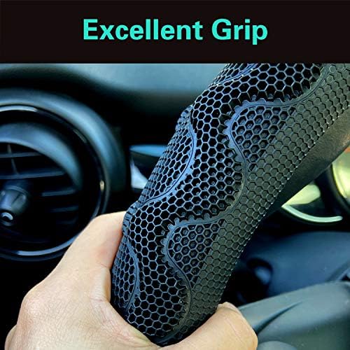 PINCTROT D Shaped Steering Wheel Cover Great Grip 14.5In - Image 4