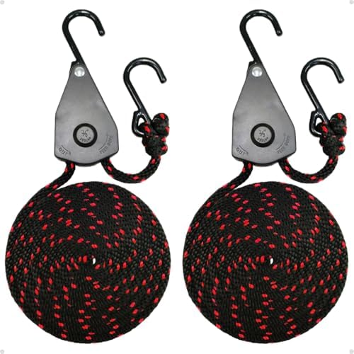 Fondwell Rope Tie Downs Small Ratchet Straps, Adjustable Grow Light Hangers by Fondwell