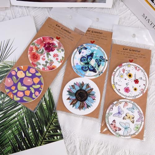 100PCS Car Coasters Packaging for Selling, Sublimation Blanks Car Coaster - Image 3
