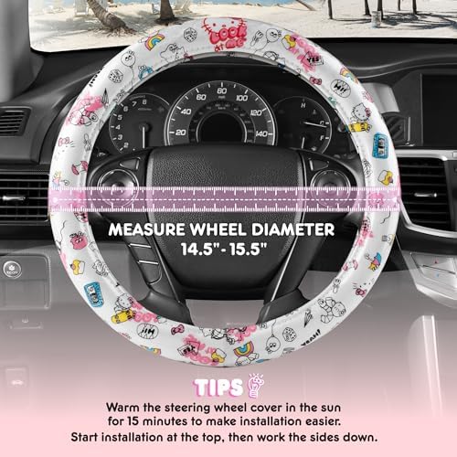 Hello Kitty Steering Wheel Cover, Official Sanrio Car Steering Wheel Cover - Image 2