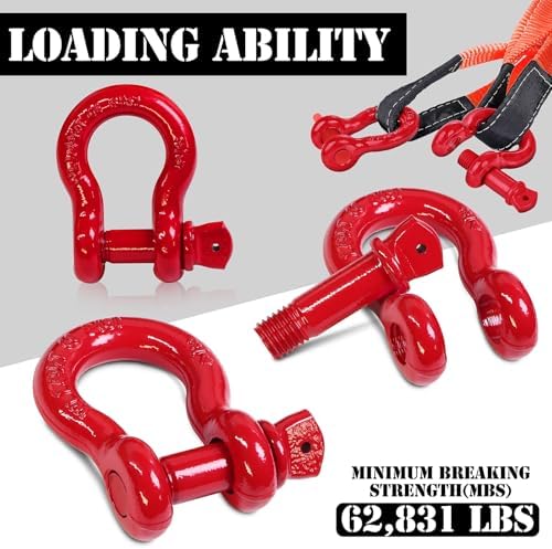 3/4" D Ring Shackle with 7/8" Screw Pin, 4.75T Working Load Limit / 28.5T - Image 3