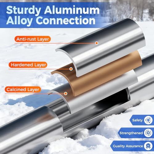 COMOWARE Telescoping 2-in-1 Snow Broom & Ice Scraper - Image 6