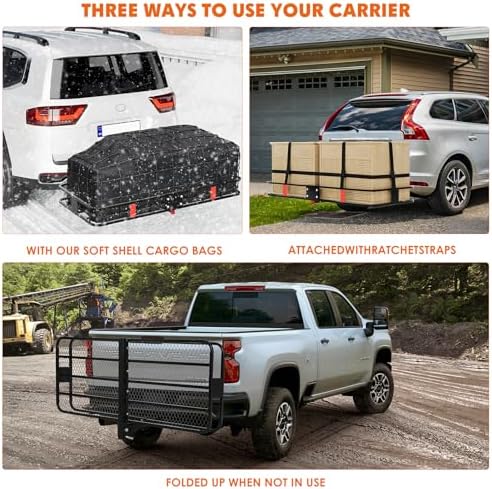 GarveeTech 72" x 30" x 6" Heavy-Duty Hitch Cargo Carrier – 600 Lbs Capacity - Image 5