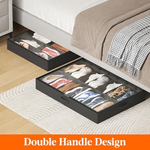 Lifewit Under Bed Shoe Storage Organizer Container, 2 Pack - Image 5