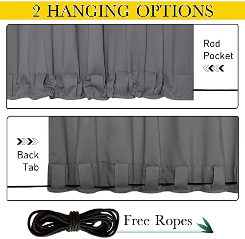 NICETOWN 2 PCs Weighted Outdoor Curtains - Image 6