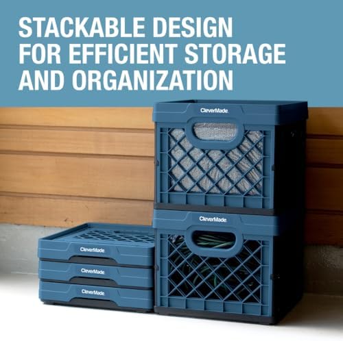 CleverMade Collapsible Milk Crate - 25L - Obsidian - Image 6