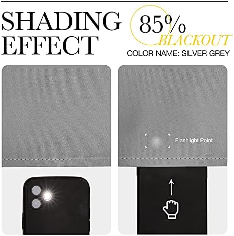 NICETOWN Silver Grey Blackout Curtains - Image 5
