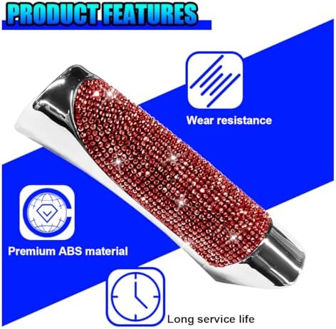 Bling Car Handbrake Cover, ABS Rhinestone Automotive Brake Levers Anti-Scratch - Image 5