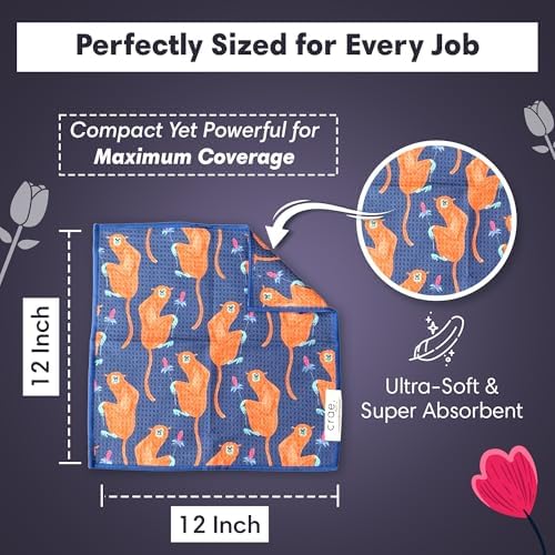 Double-Sided Microfiber Washcloths, Waffle Weave Kitchen Washcloths - Image 2