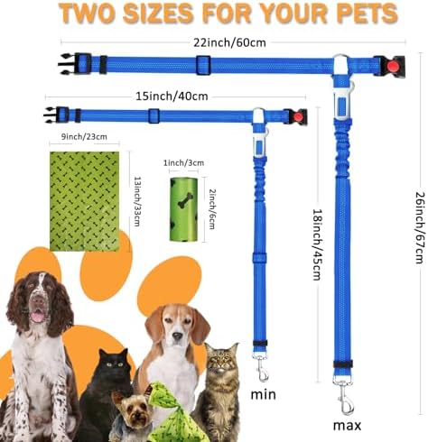 4 Piece Set Vehicle Harnesses, 2 in1 Dog Belts - Image 6
