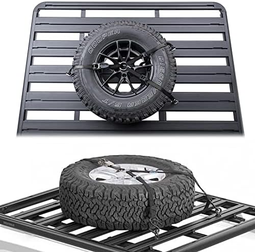 Spare Wheel Strap, Adjustable Ratchet Spare Tire Tie Down Straps Over the Wheel - Image 6