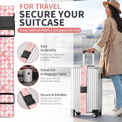 Luggage Strap for Suitcases Adjustable Travel Belt - Image 2
