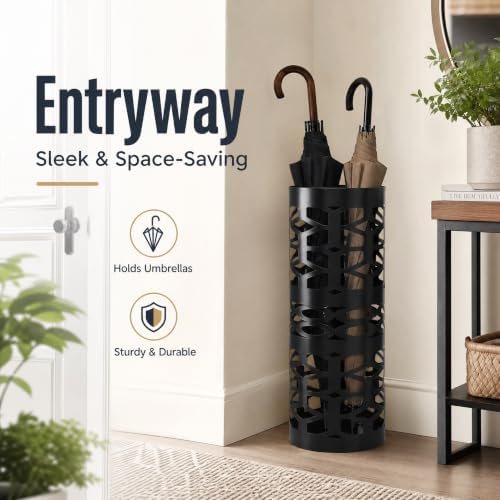 ZENFUN Umbrella Stand, Cane Walk Stick Holder, Round Umbrella Rack - Image 6