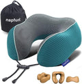 napfun Neck Pillow for Travel, Memory Foam Airplane Pillow by NAPFUN