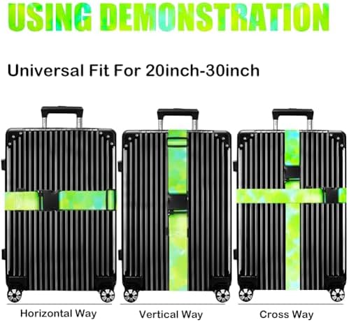 Luggage Straps for Suitcases TSA Approved-2 Pack Bright Personalized Luggage - Image 4