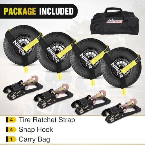 Nilight Tire Tie Down Straps 2" x 120" - Image 7