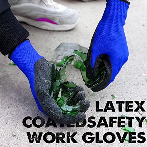 Evridwear Crinkle Latex Rubber Coated Safety Work Gloves - Image 4