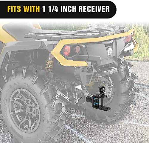 Nilight ATV UTV Trailer Hitch 3-in-1 Fits 1-1/4" Receiver - Image 5