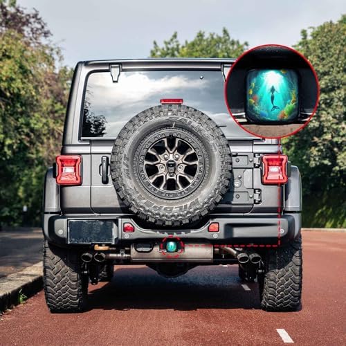 2 Inch Mermaid Ocean Fish Trailer Hitch Cover Rubber Receiver Tube Plug Cap - Image 6