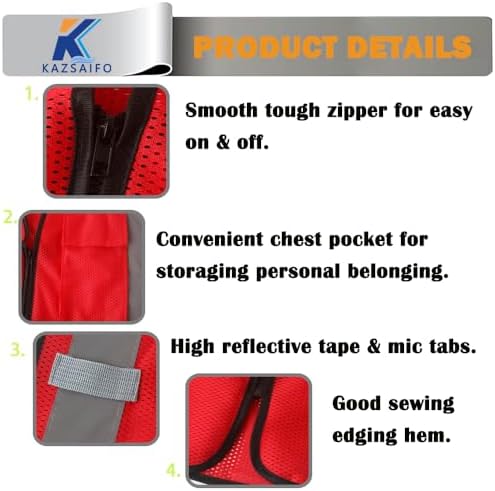 Hi Vis Reflective Safety Vest for Men Women - Image 3