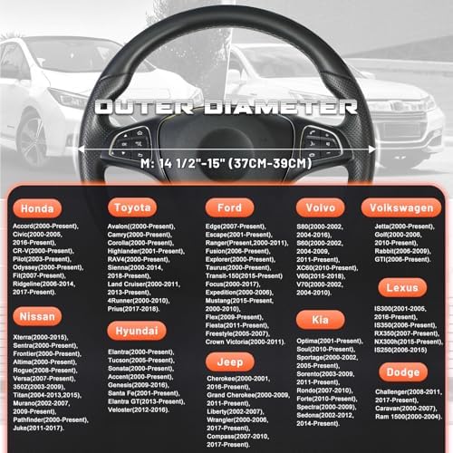 SEG Direct Steering Wheel Cover 14.5-15 inch Car Auto Interior Accessories - Image 5